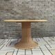 Dining table wood and rattan 1970