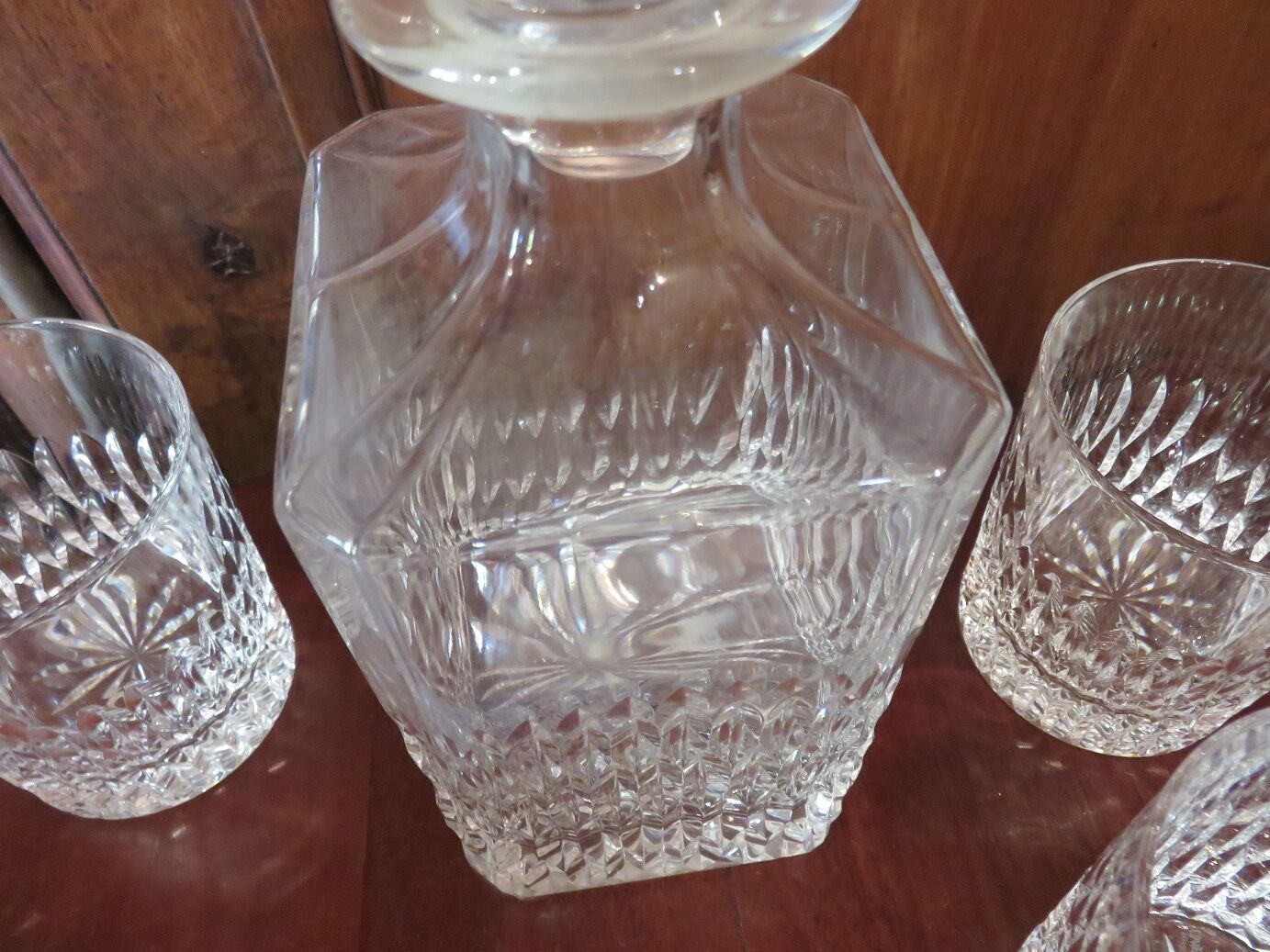 Carafe et 10 verres à whisky cristal