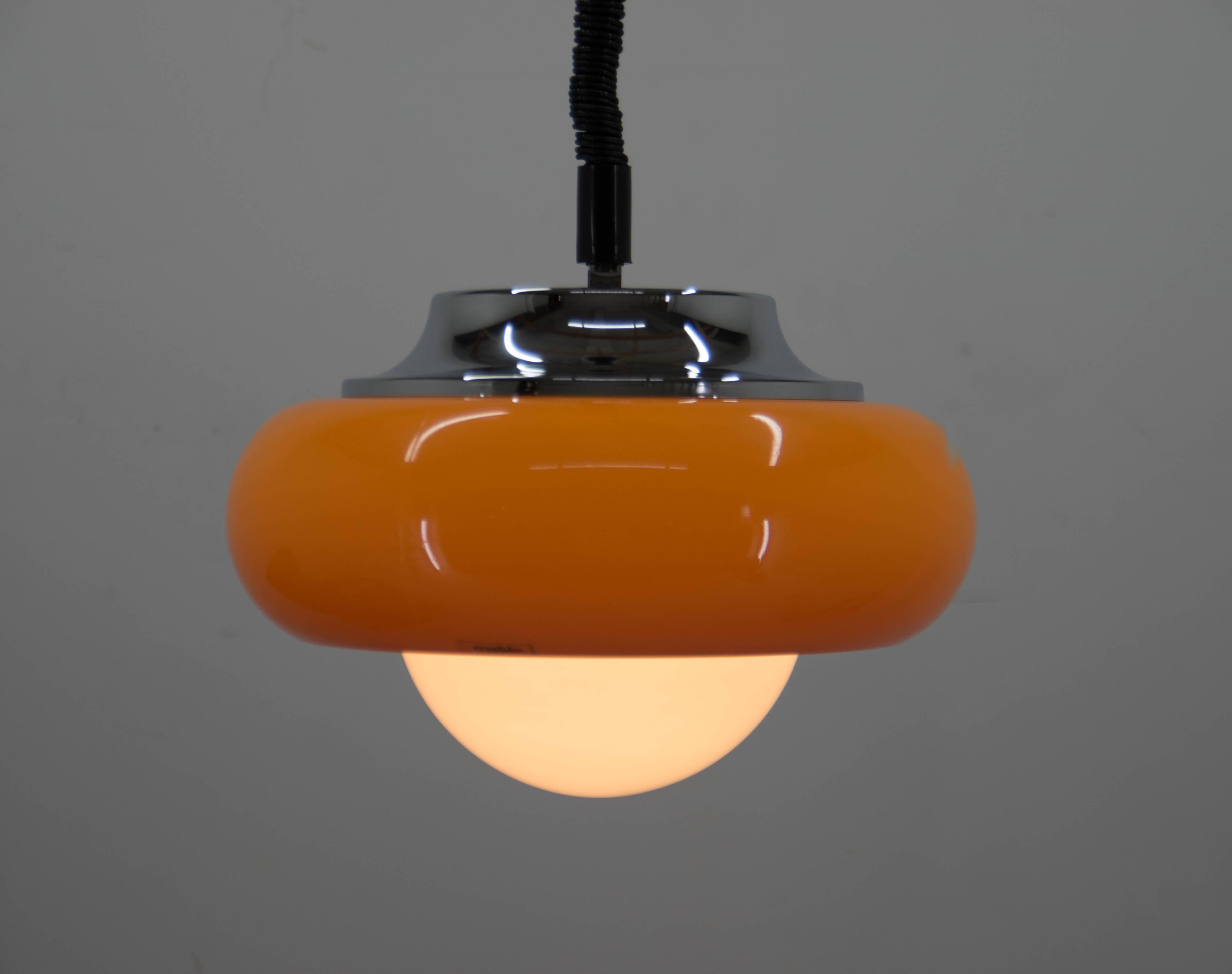 Mid Century Adjustable Pendant Meblo, Harvey Guzzini, Italy, 1970s