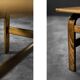 Vintage Rare Mid-Century Scandinavian Modern Brown Oak Coffee Table