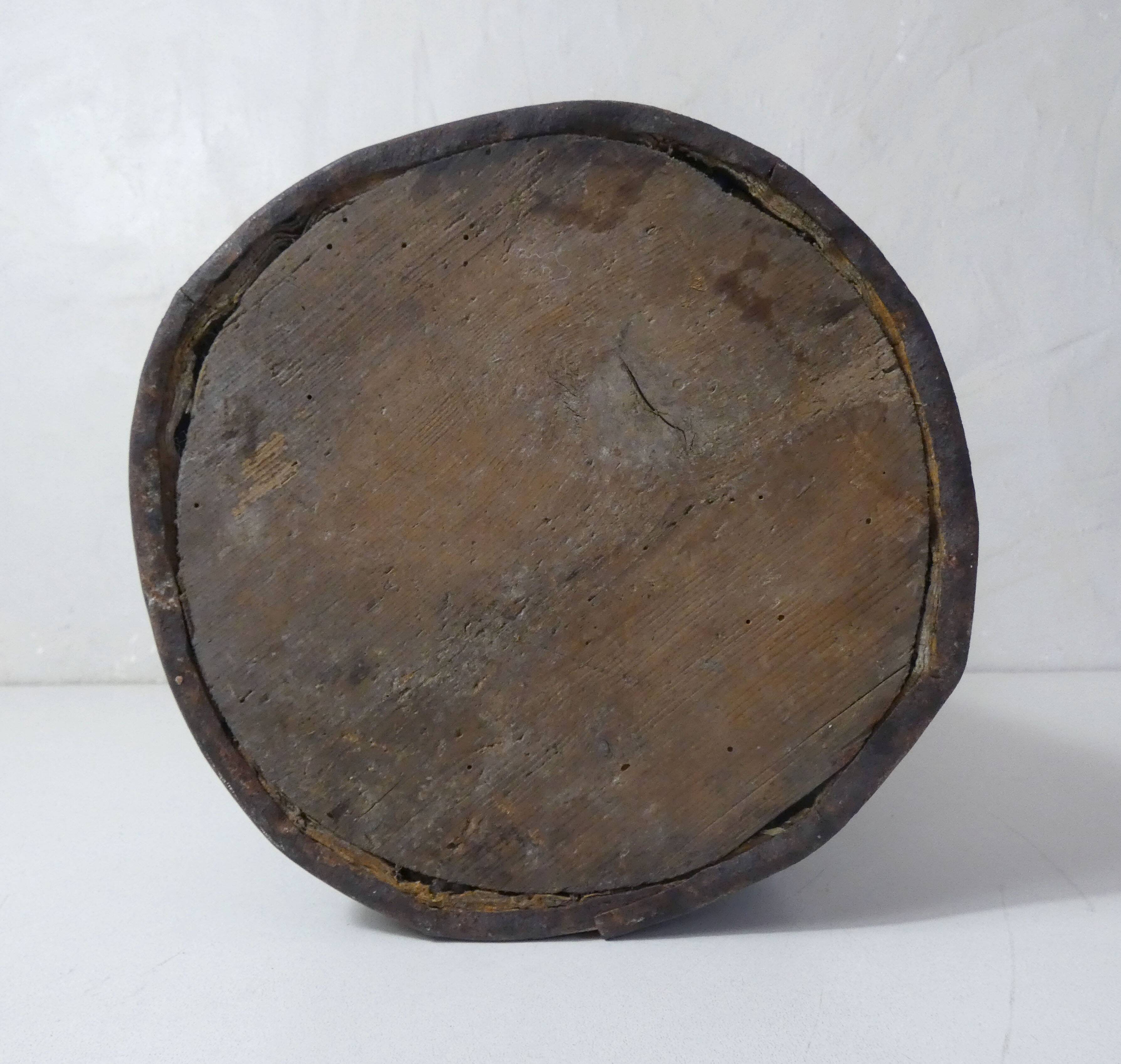 old carved wooden umbrella stand