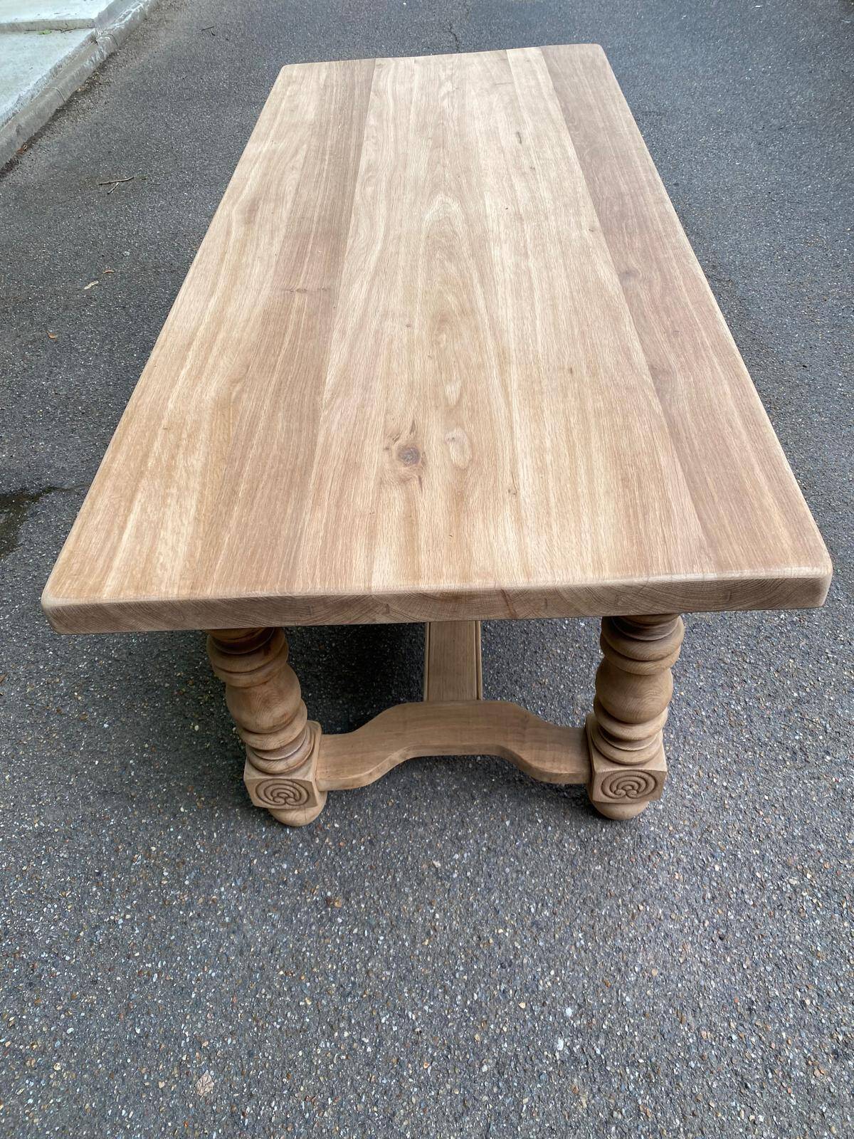 19th century farmhouse table renovated in solid oak 200cm