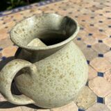Vintage Vallauris ceramic pitcher with bark inclusions