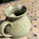 Vintage Vallauris ceramic pitcher with bark inclusions