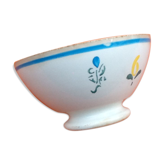 Old bowl " Cafés Brasila " Faience Digoin France Hand Painted