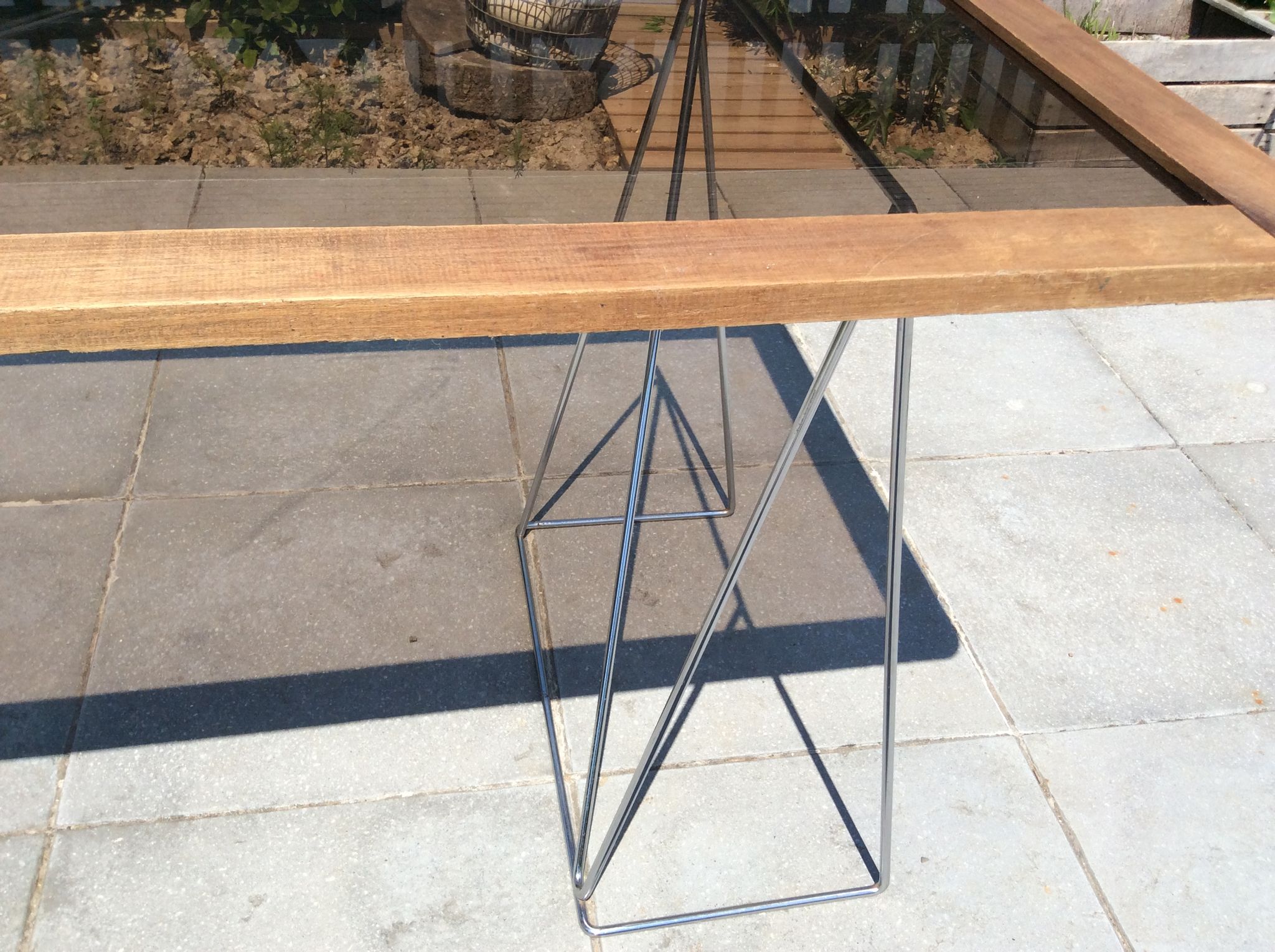 Table basse et haute tréteaux