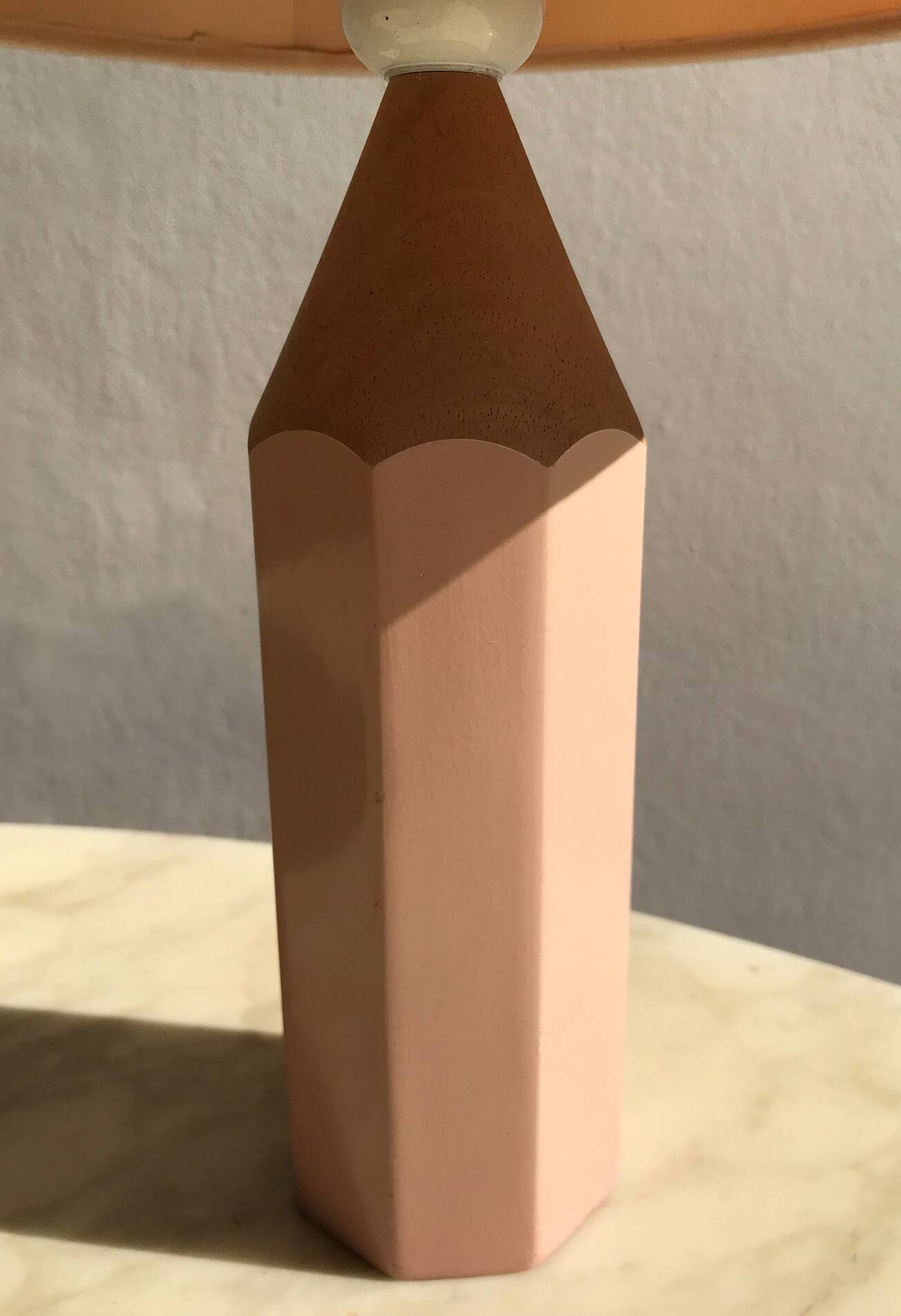 Lampe crayon rose des années 1980