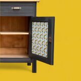 Parisian art deco buffet in solid walnut 1930