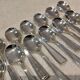 12 silver-plated ice cream scoops, goldsmith Frionnet, art deco style