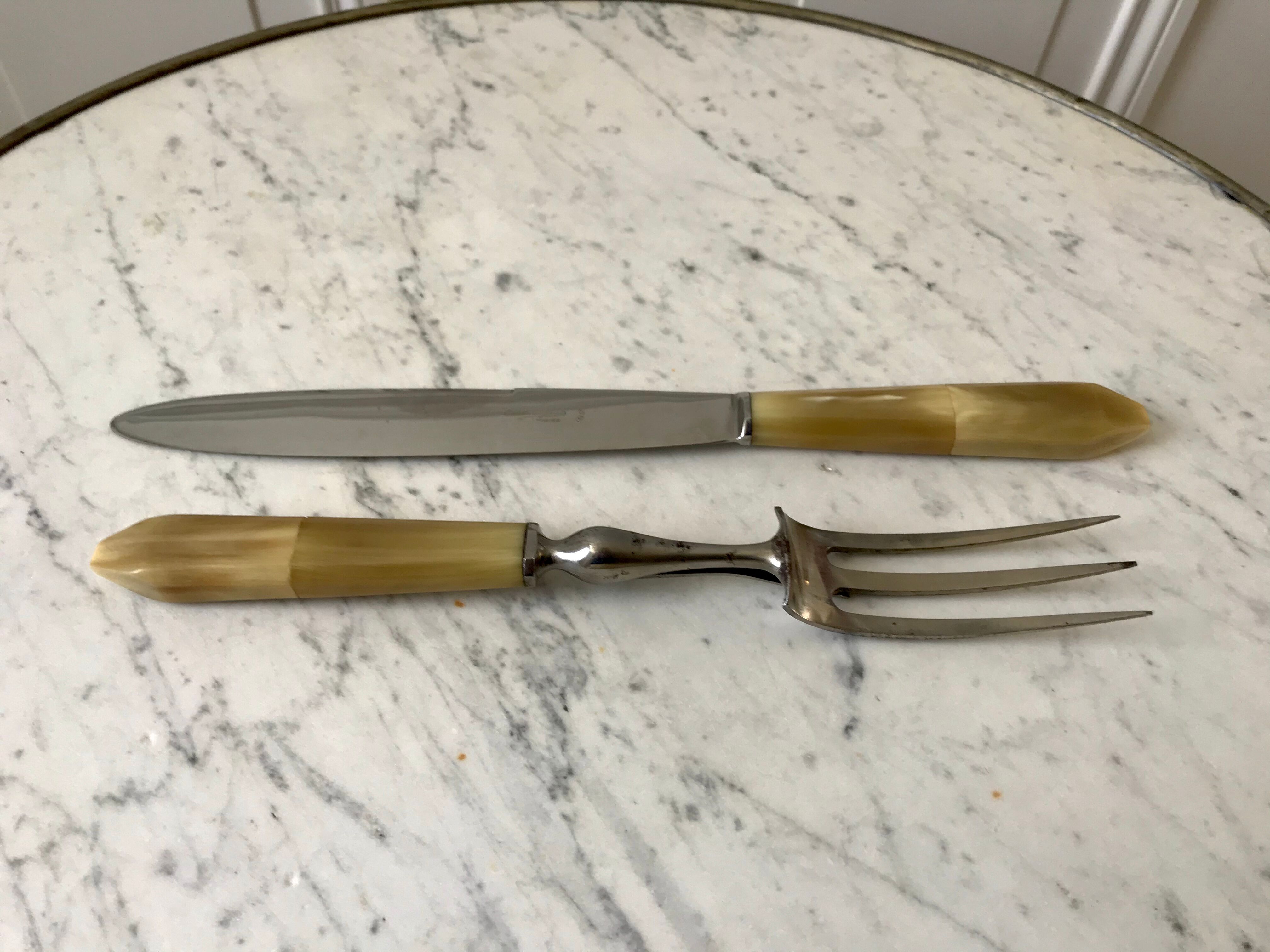 Duo of meat cutlery 50s