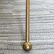 Tripod pedestal gold metal side and glass tray, years 50