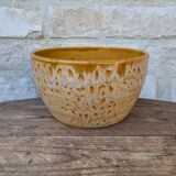 Vintage stoneware salad bowl from Niderviller, Fauve model, 1960s/70s, 24.5cm.