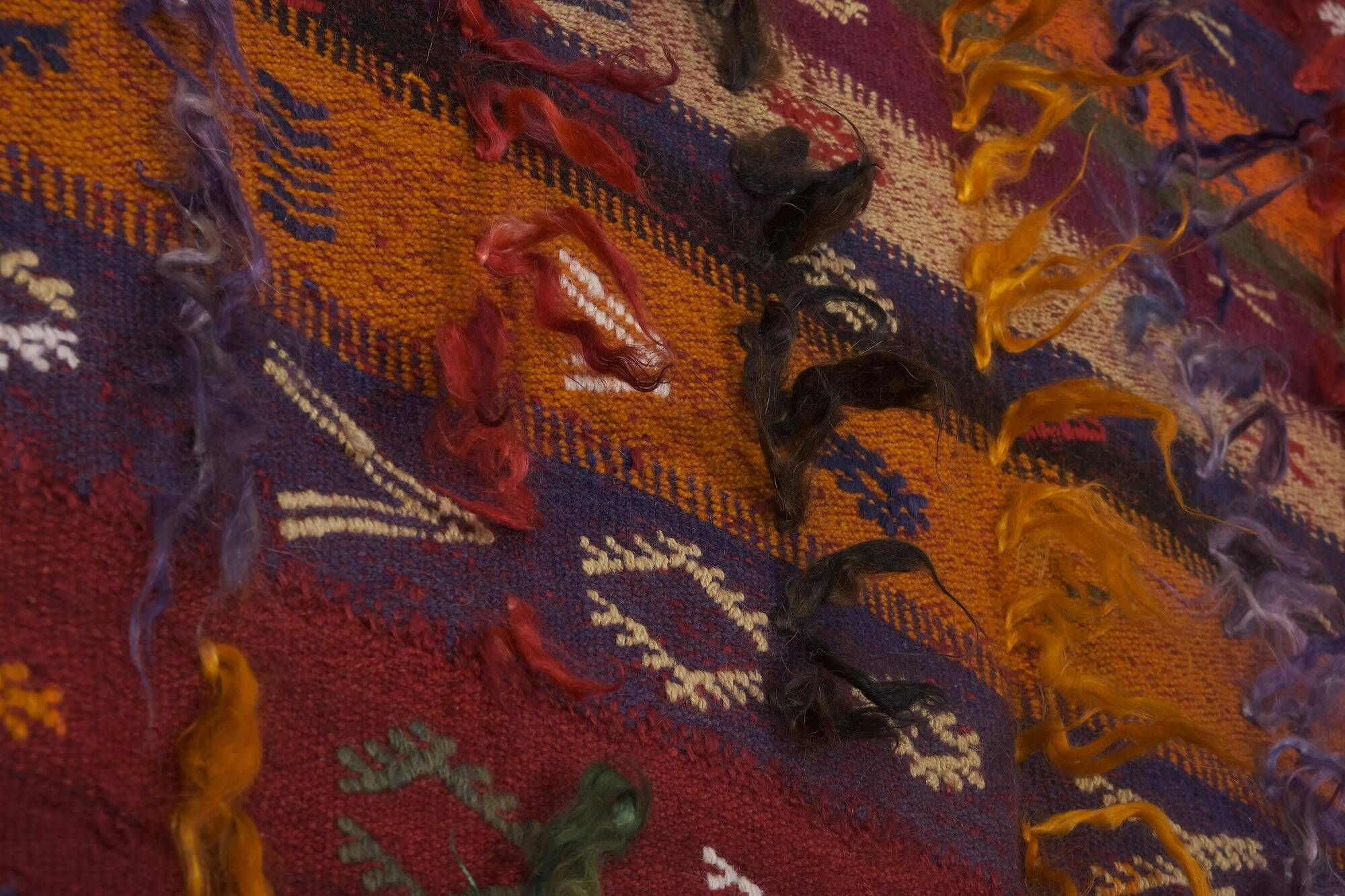 Vintage Turkish handmade rug 141x181 cm