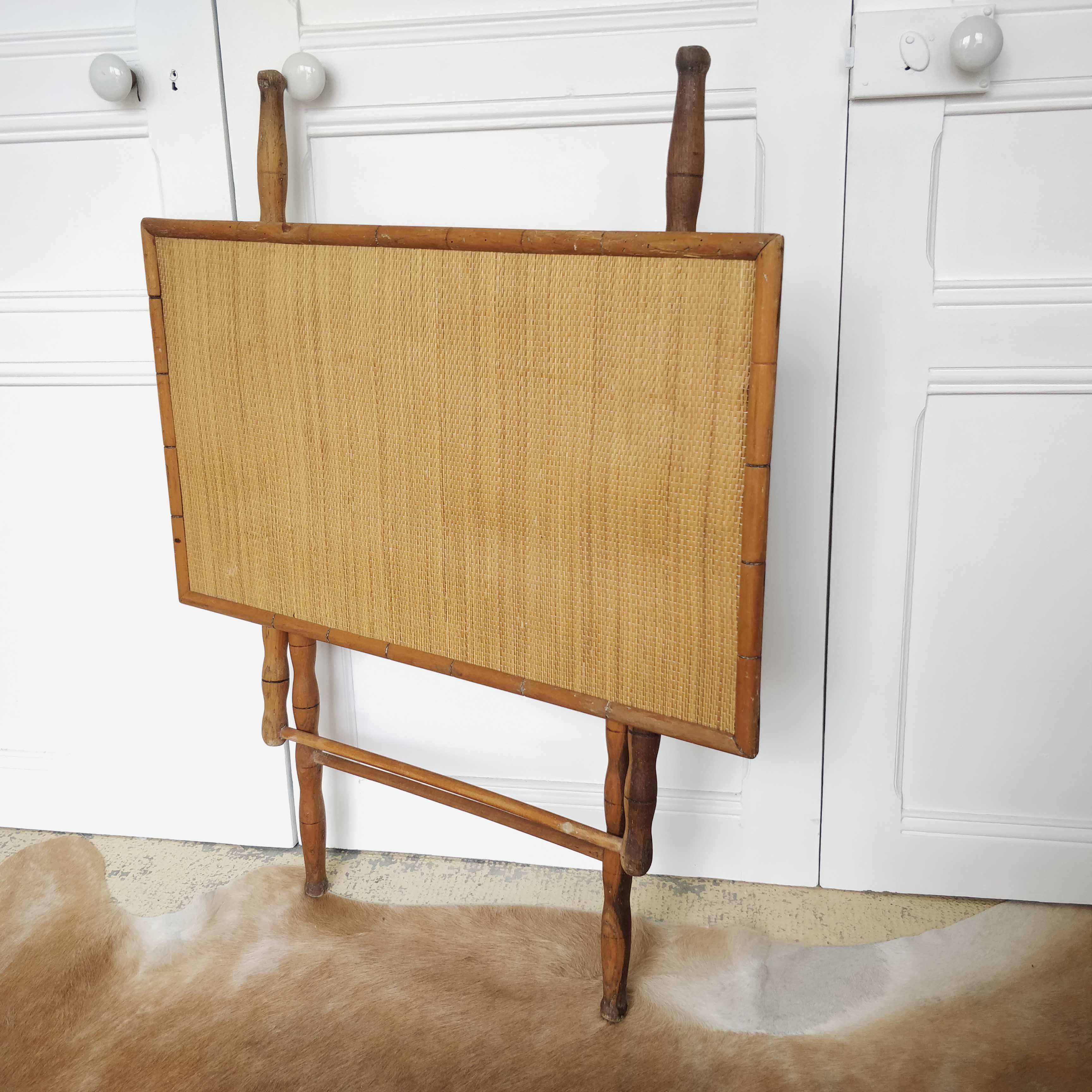 Napoleon III folding table in bamboo wood