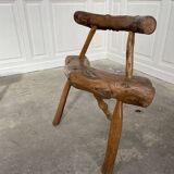 Pair of folk art wooden chairs