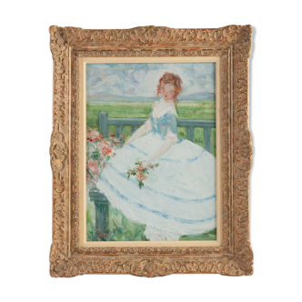 The girl with the blue bodice by Antoine Rodondi