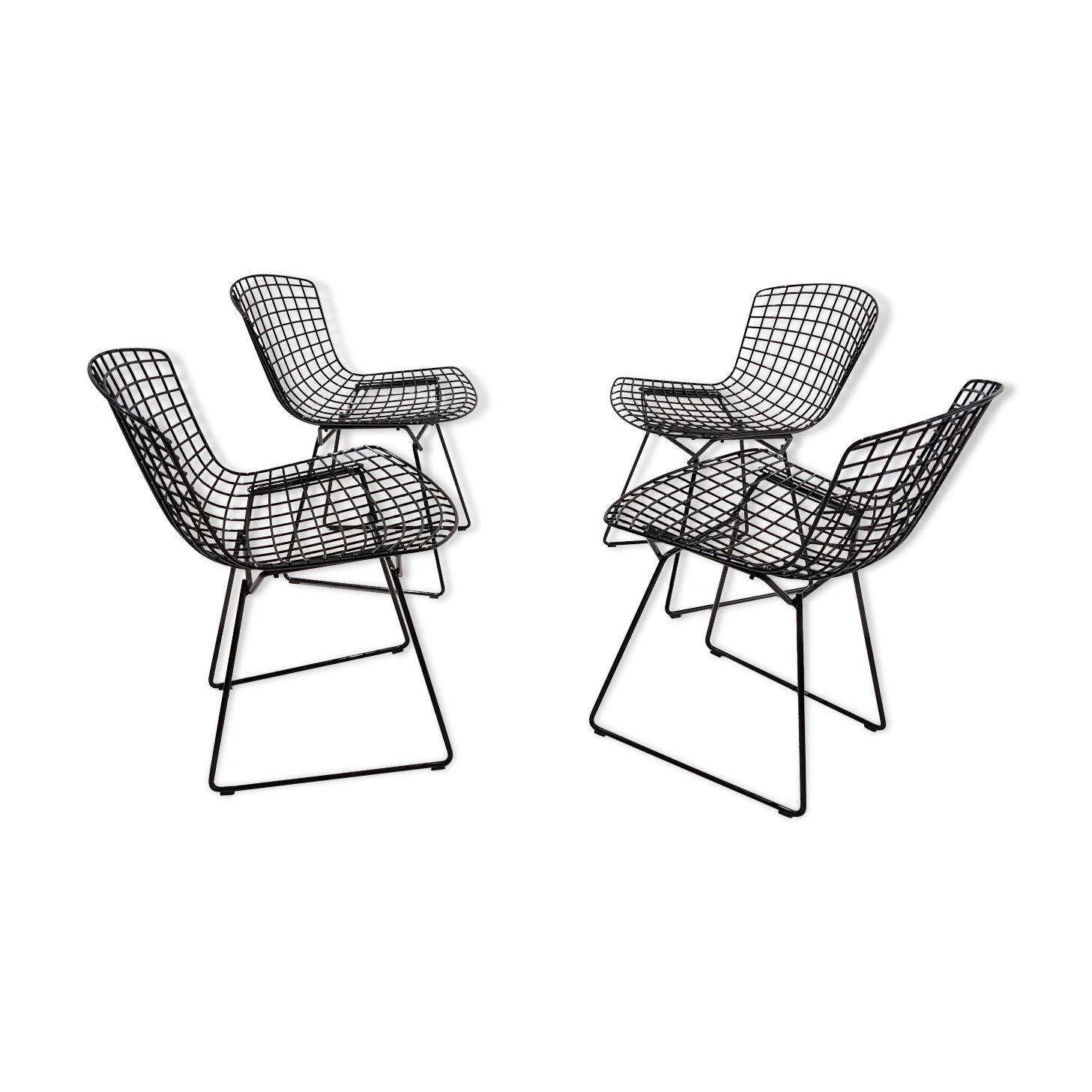 Lot of 4 chairs by Harry Bertoia 80/90