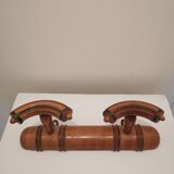 Varnished bamboo coat rack