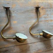2 industrial wall sconces in brass - Denmark 1970s-80s
