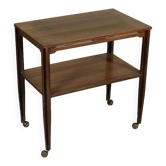Vintage service trolley made of exotic wood, made in Italy, 1960s.