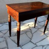 Antique Louis XVI solid mahogany game table, good condition, portfolio model