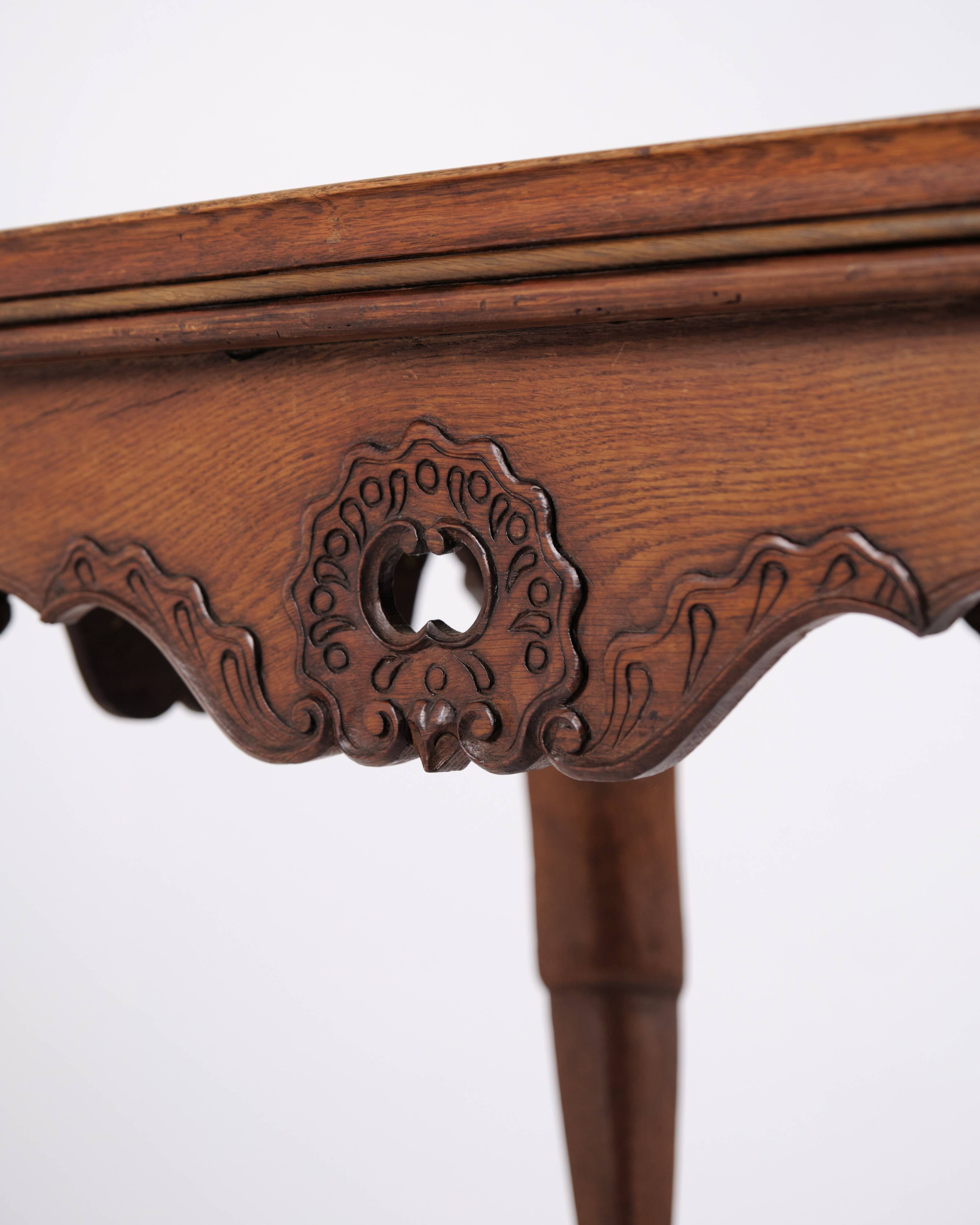 Antique tile table - Patinated oak - Rococo style - Dutch tiles - 1780