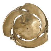 Coupe à fruits vintage en bronze massif 1970