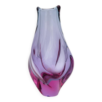 Sommerso Vase Alexandrite Miloslav Klinger ZBS - Vintage Bohemian Glass
