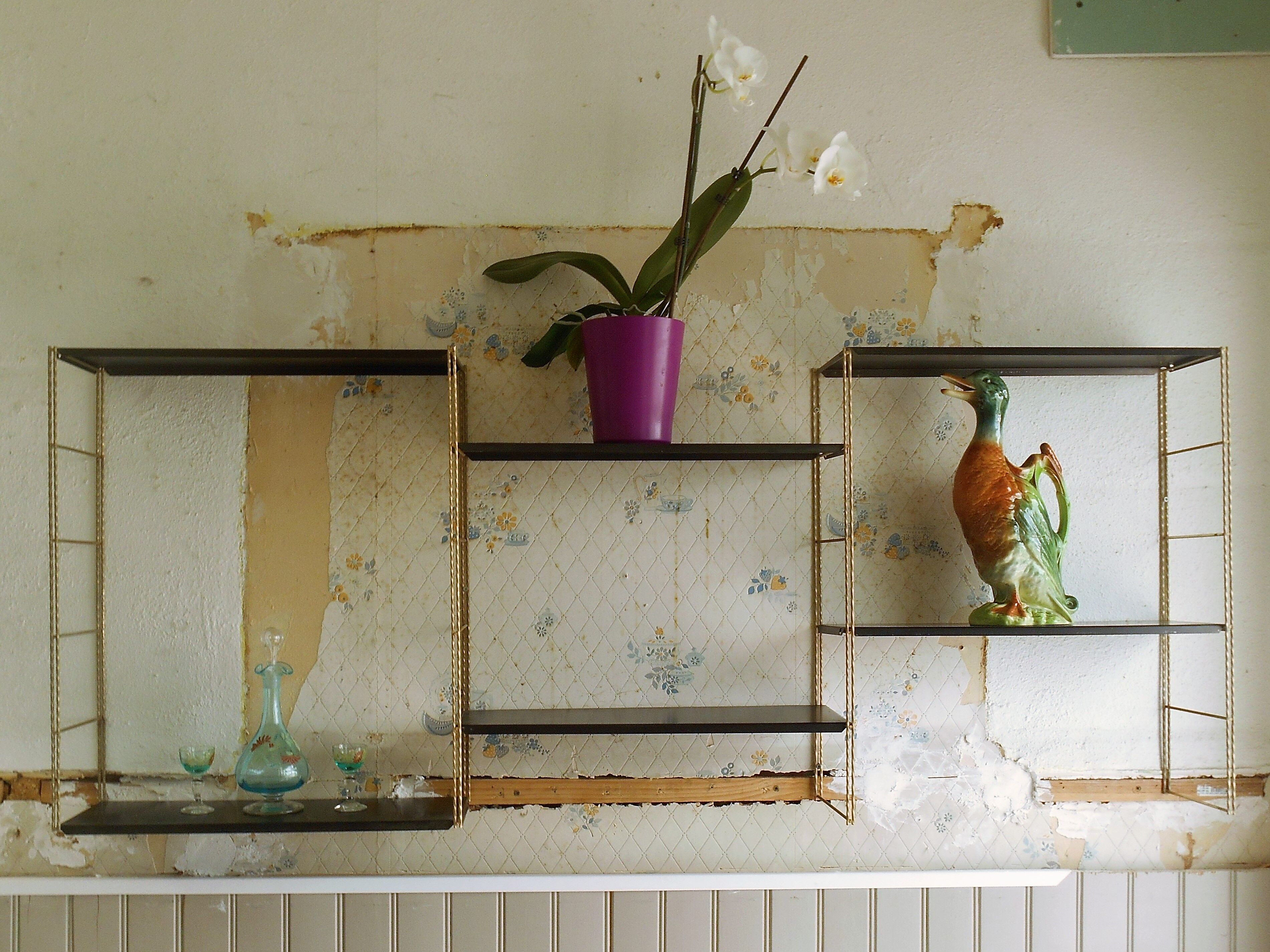 Vintage modular wall shelf