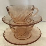pink glass cups