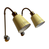 Pair of large modular scandinavian design wall lights from the 1950s.