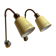 Pair of large modular scandinavian design wall lights from the 1950s.