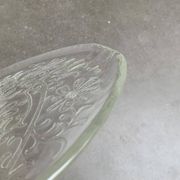 Large Finnish glass plate from the mid-century by Humppila.
