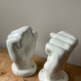 Vintage ceramic hand pair