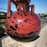 Glass paste vase with gold inclusion Daum 1930