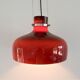 Vintage glass suspension in red-brown 1970s