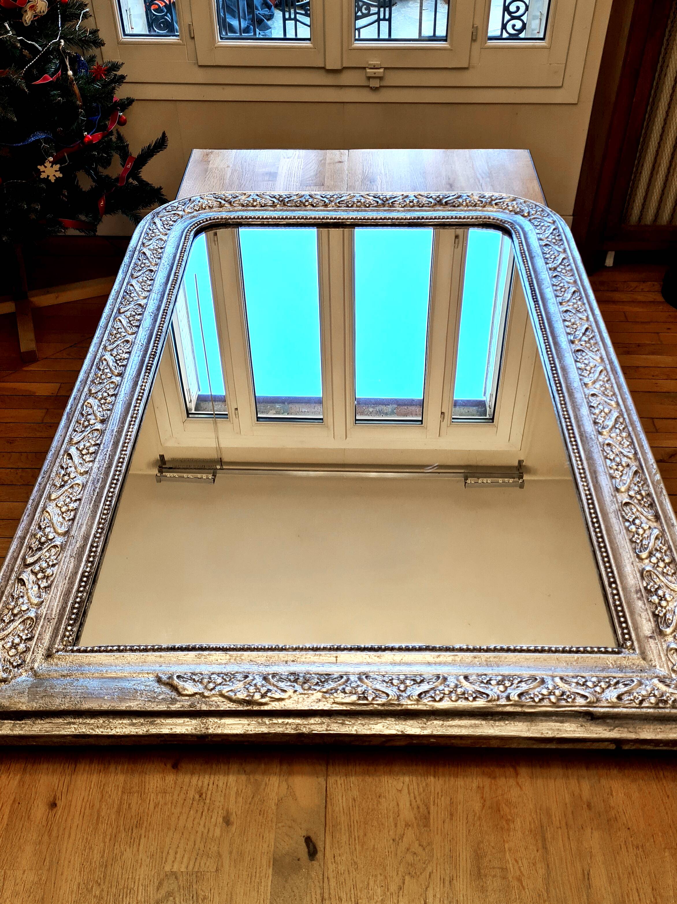 Antique Louis-Philippe mirror "Sidonie" – Art Nouveau decor