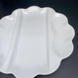 Compartmentalized plates in white Limoges porcelain