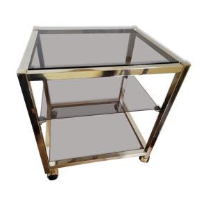 Desserte en métal doré