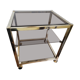 Gold metal and smoked glass serving trolley