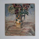 Tableau Ancien Bouquet vers 1950