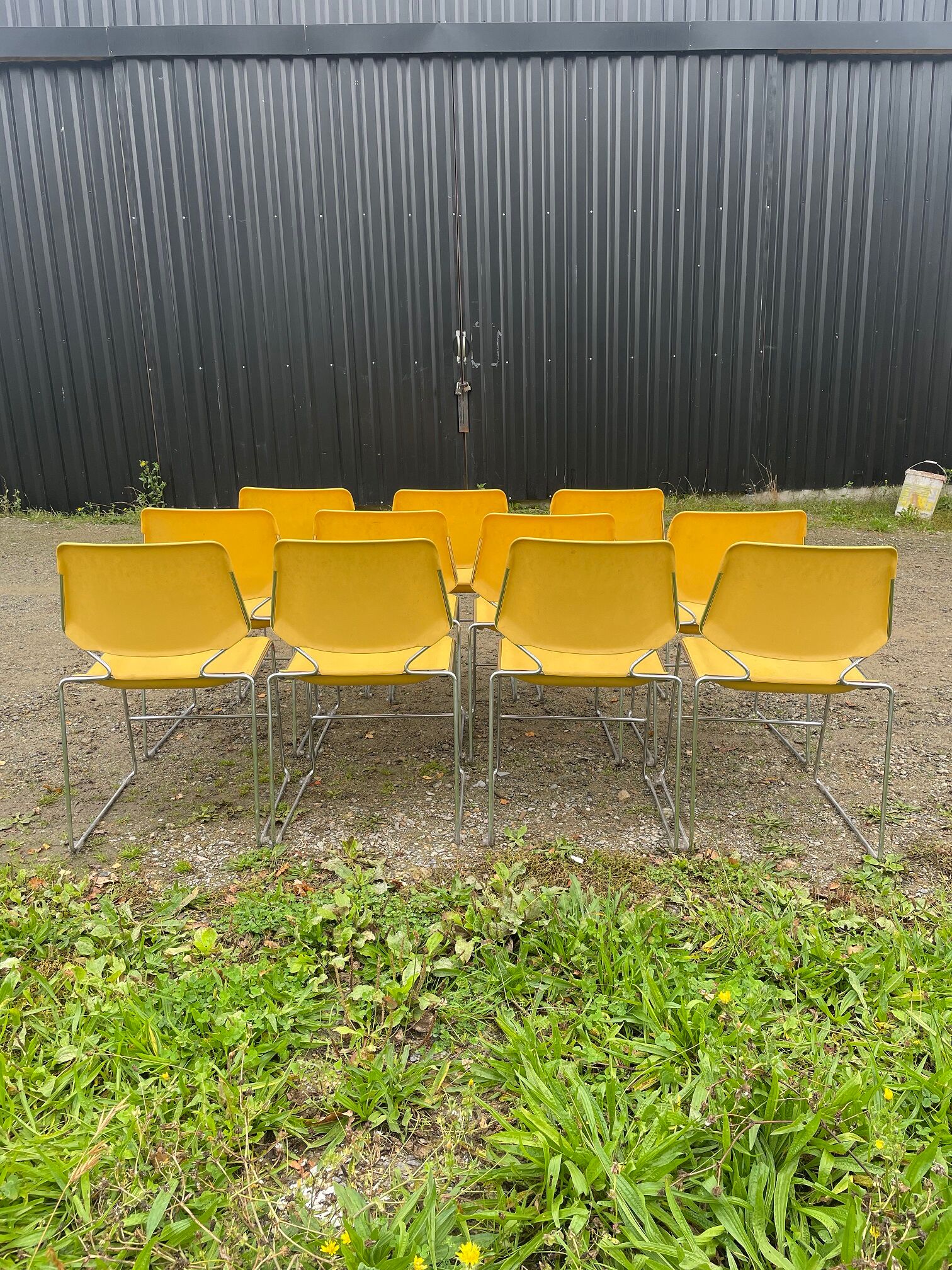 Set 12 Thomas Tolleson Matrix chairs for Krueger, 70s, USA