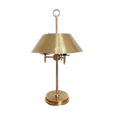 Lampe à poser ancienne laiton métal dorée 3 feux