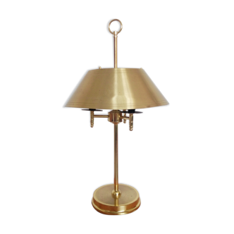 Lampe à poser ancienne laiton métal dorée 3 feux
