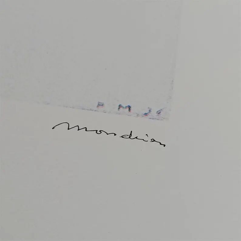 1970S Piet Mondrian Limited Series Lithograph Numbered in Pencil.