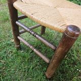 4 chaises Charles Dudouyt paillées design 40-50-60