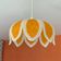 Vintage orange flower pendant