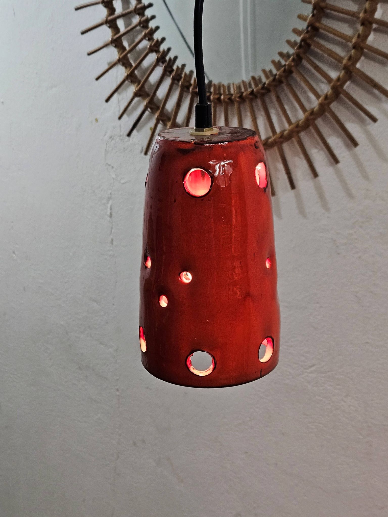 Vintage ceramic pendant light