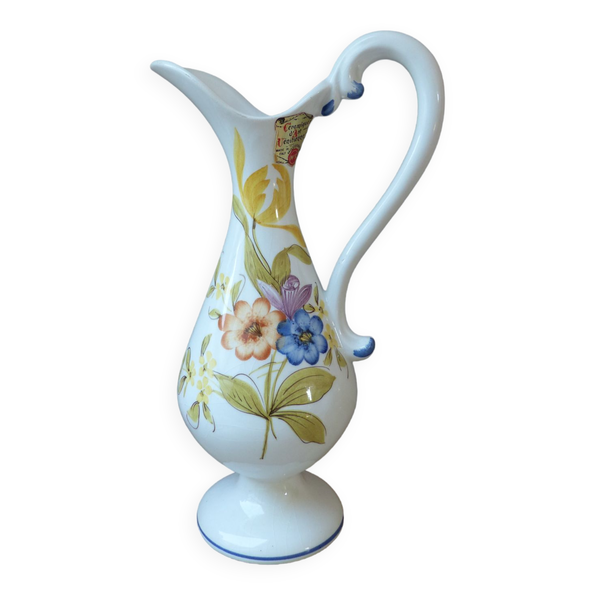 Vintage Pichet Aiguière en Céramique Vénitienne d'art (Milceram's)