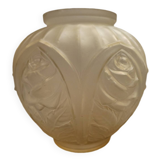 Vintage Art Deco Vase Rose Motif 1930s
